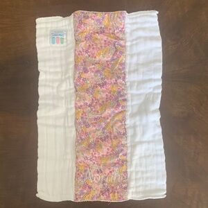 Floral Pink Baby Burp Cloth Norah